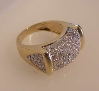LAURA RAMSEY 14K GOLD PAVE DIAMOND RING sz5  