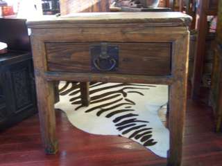 Chinese Rustic Side Table with Drawer ($550)  