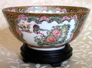 FAMILLE ROSE CHINESE BOWL HAND PAINTED FREE S&H IN USA  