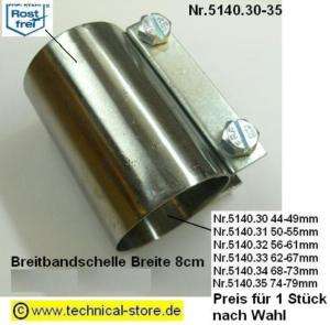 Auspuffschelle Breitbandschelle Edelstahl 5140  