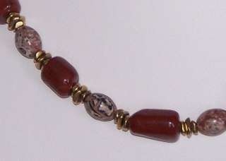 Leopard & Red Jasper necklace #036  