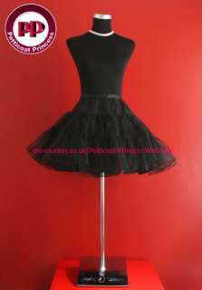 Ladys Hoop Free Rock n Roll Style Multilayer Petticoat in Black