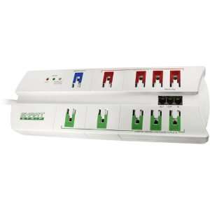 New 10 Outlet Child Safety Smart Strip With Phone/Fax 