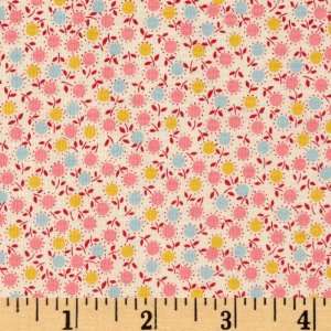  44 Wide Storybook VIII Floral Toss Pink Fabric By The 