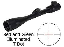 Bushnell Banner Rifle Scope 4 16x 40mm Red and Green Illuminated T Dot 