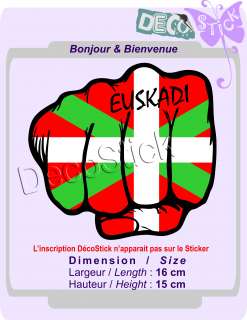   Sticker   Pays Basque Euskadi EUSKAL HERRIA Autocollant