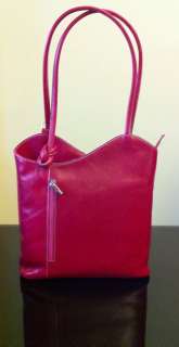 Vera Pelle Womens Leather Bag   Pink  