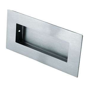 Flush / Recessed Pull Door Handle Satin Stainless Steel  