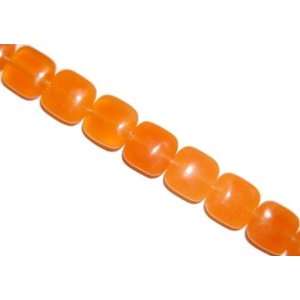  New Orange Jade square beads, 15x15mm, sold per 16 inch 