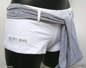 Denny Rose shorts pantaloncini casual bianchi + cintura  