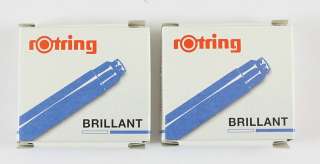 Rotring BRILLIANT Ink cartridges refills BLUE  