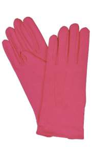 Adult Hot Pink Nylon Gloves   1980s Costume Accessories   15BA20