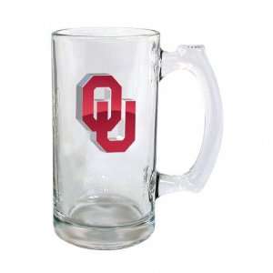    Oklahoma Sooners Beer Mug 3D Logo Glass Tankard
