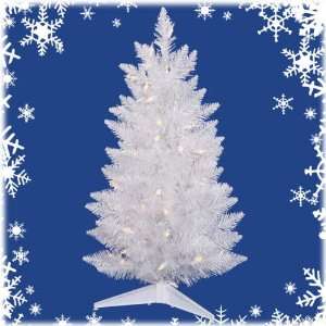 ft. Artificial Christmas Tree   Classic PVC Needles   Sparkle White 