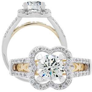   Round Brilliant Center Diamond Ring Carat Total Weight 0.98 Jewelry