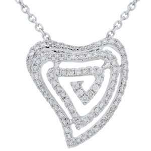  0.23 Carat 18kt White Gold Diamond Necklace Jewelry