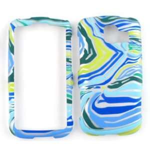  LG Optimus S LS670 Blue/Green Zebra Print Hard Case/Cover 