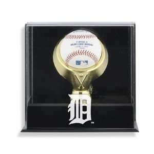  Wall Mounted Gold Ring Baseball Tigers Logo Display Case 