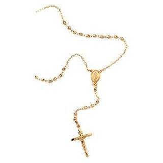   Gold Filled Rosary Necklace w/Cross Pendant 24 Jewelry 