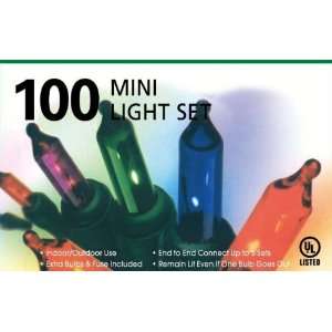   100 Bulb 3.125 Inch Multi Color Christmas Lights Patio, Lawn & Garden