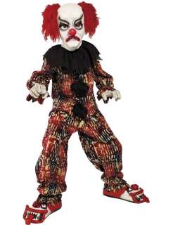 Child Clown Scary Halloween Costume  Jokers Masquerade