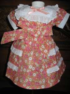 American Girl Molly & Emily Flower Dress 18 Doll Clothes  