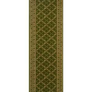   Rug Argyle Runner, Olive, 2 Foot 7 Inch by 15 Foot