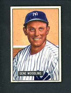 1951 Bowman # 219 ROOKIE Gene Woodling Yankees  