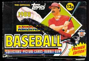 1988 Topps American Baseball Wax Pack Box UK Minis Set  