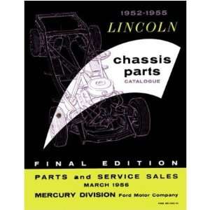  1952 1953 1954 1955 LINCOLN Parts Book List Guide 