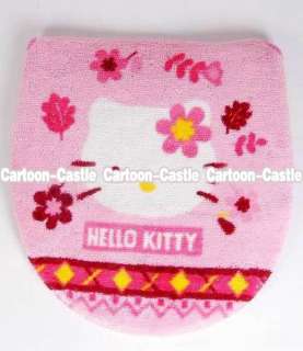 Hello Kitty Bath Rug Mat Toilet Seat Cover 3pc Set  