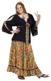 Womens Full 18 22 Plus Size Groovy Mama 70s Costume   H  
