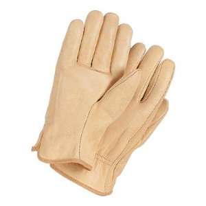 Large Tan Grain Cowhide Unlined Gunn Cut Drivers Gloves With Straight 