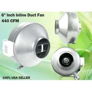  6 Inch Inline Duct Fan Exhaust Blower Vent Hydroponics 