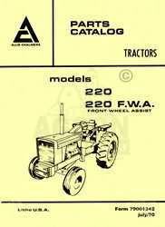 ALLIS CHALMERS 220 Two Twenty Parts Catalog Manual AC  