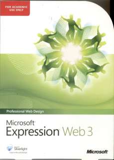Microsoft Expression Web 3 Academic Box  