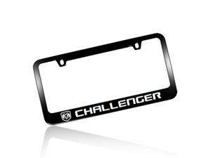    Dodge Challenger Logo Black Metal License Frame
