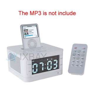 LCD FM Radio Alarm Clock Speaker Dock For IPOD IPhone  