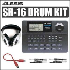 Alesis SR 16 Stereo Drum Machine + Accessory Kit 