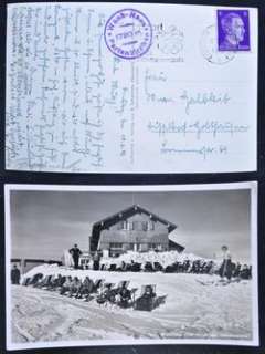   1942 Olympics Sport Pmk on Alpine Hut PPC GARMISCH to,Deutschland