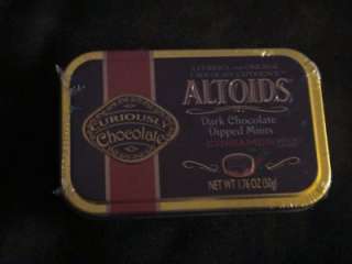 New Unopened Sealed Altoids Dark Chocolate Dipped Cinnamon Mints Tin 