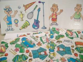  Wrap Wrapping Paper Doll Alvin & Chipmunks Lot   NOS   Unused  