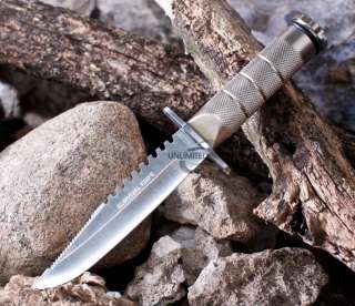   STEEL MILITARY SURVIVAL KNIFE Bowie Hunting Fixed Blade  