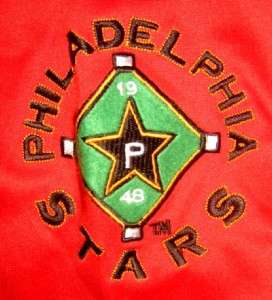 Mens red long sleeve Negro League Jersey Philadelphia Stars jersey XL 