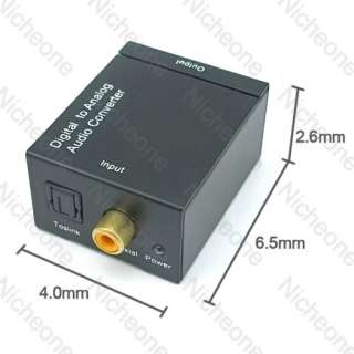 Digital to Analog Audio Converter Coaxial Toslink RCA Optical Portable 
