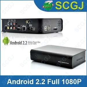 Android 2.2 1080P HD Media Player TV Box HDMI USB SD MMC WiFi RMVB MP4 