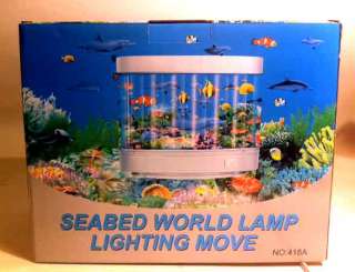  Desk lamp with Moving Diorama of Dolphins Includes tropical fish 