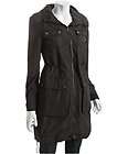   black Zip Front Linda Cinched Waist Hooded Anorak Jacket L NWT $278
