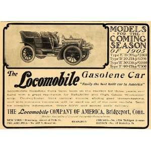  1904 Ad Locomobile Antique Gasoline Car Models Prices 