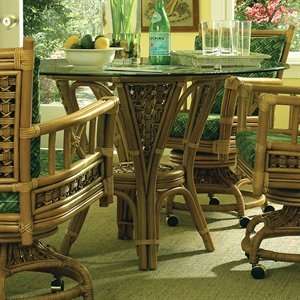   South Sea Rattan 3617 45 Tahiti Dining Table, Antique